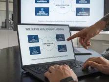 Professional contact person in a business setting