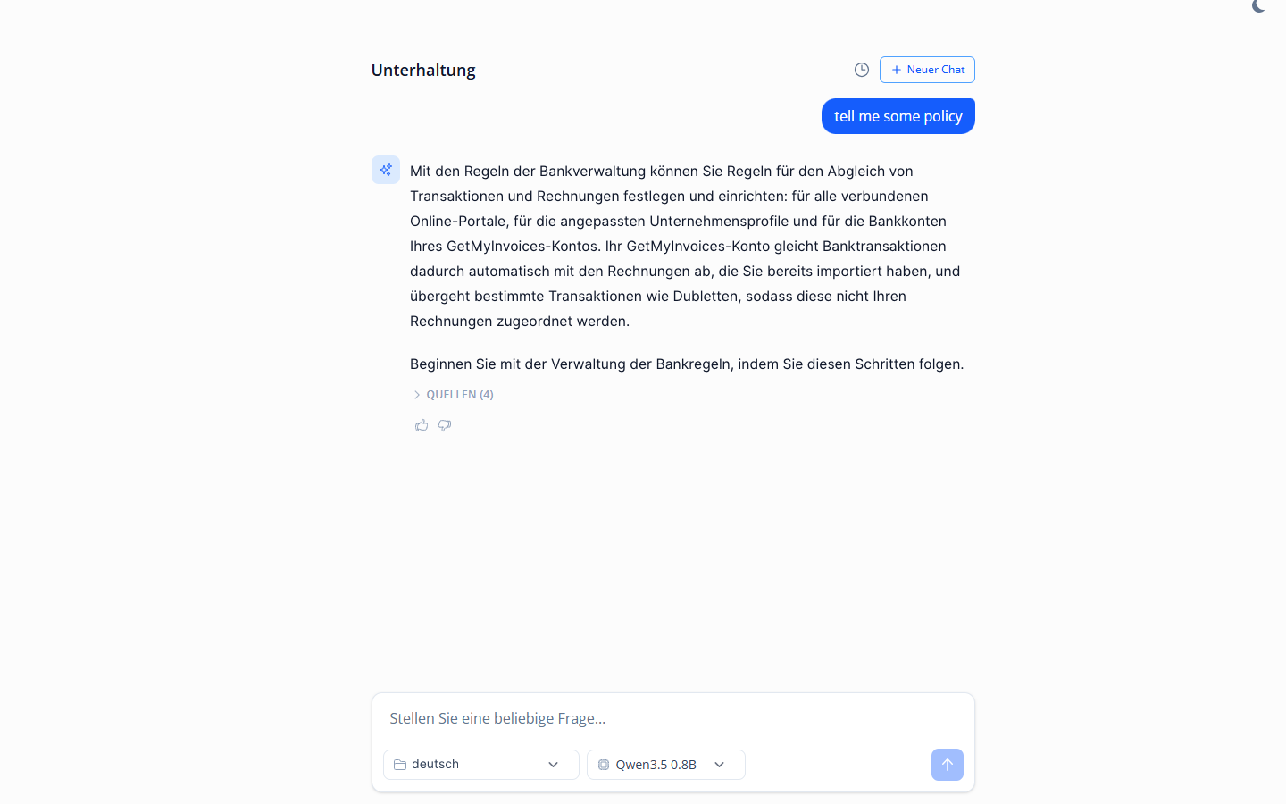 Screenshot: Playground mit Quellen